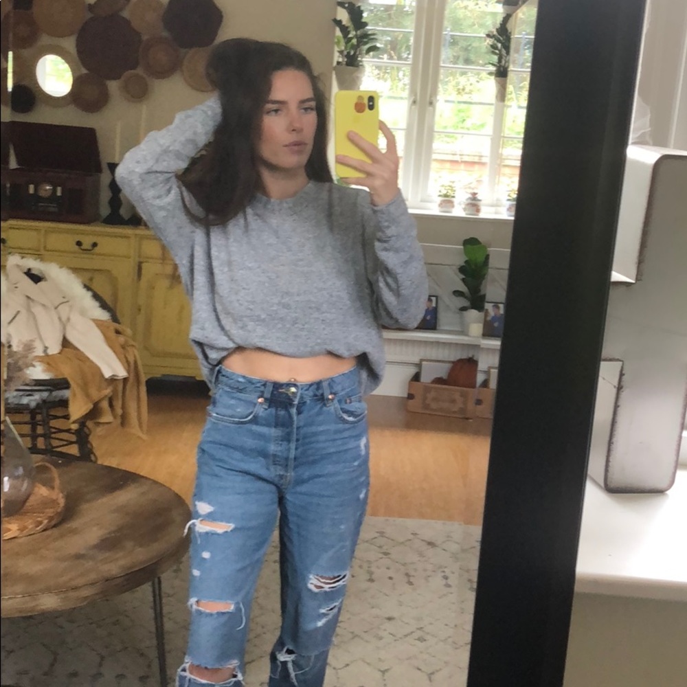 Super soft grey crewneck sweater